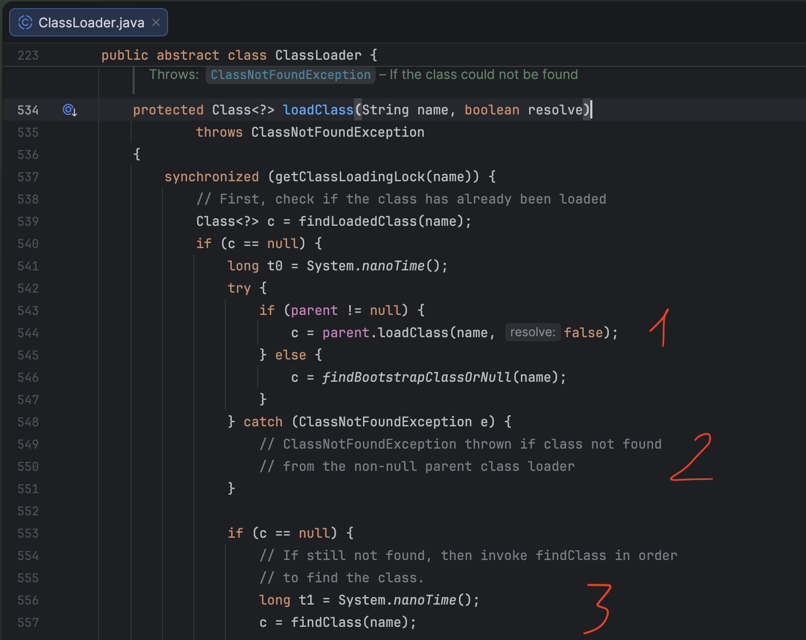 JDK Mission Control - class loader stack